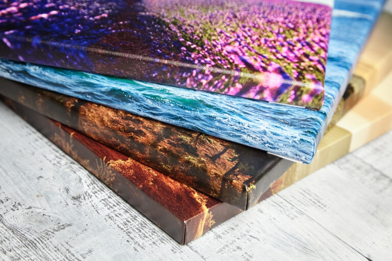 Gallery wrapped canvas photo prints stretched onto frame