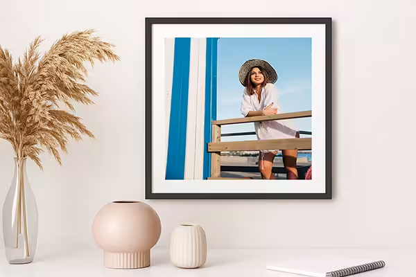 Quadro con cornice - 20x20, nero